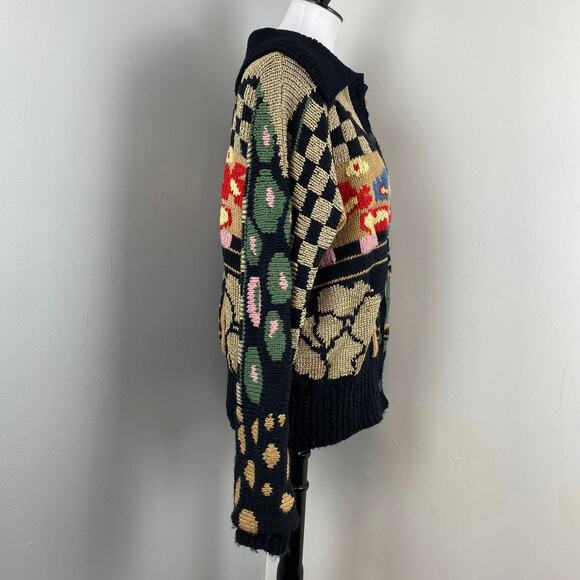 Vintage Handmade Abstract Chunky Knit Jacket - Picture 5 of 8